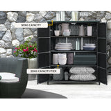 NNEDSZ Outdoor Storage Cabinet Box Garage Wicker Shelf Chest Garden Shed Tools