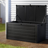 NNEDSZ Gardeon Outdoor Storage Box 680L Container Lockable Garden Bench Shed Tool All Black
