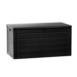 NNEDSZ Gardeon Outdoor Storage Box 680L Container Lockable Garden Bench Shed Tool All Black