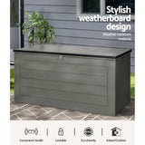 NNEDSZ Gardeon Outdoor Storage Box 680L Container Lockable Garden Bench Tool Shed Black
