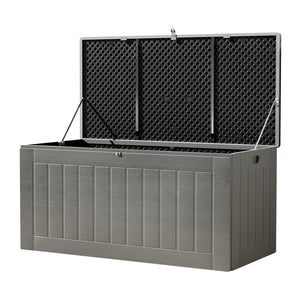 NNEDSZ Outdoor Storage Box 830L Container Lockable Garden Bench Tool Shed Black