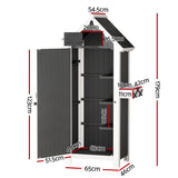 NNEDSZ Outdoor Storage Cabinet Shed Box Wooden Shelf Chest Garden Furniture