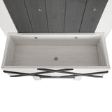 NNEDSZ Outdoor Storage Cabinet Shed Box Wooden Shelf Chest Garden Furniture