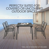 NNEMB 4pc Outdoor Dining Chair Set, for Outside with E-coating