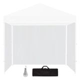 NNEMB Accessory Pack for 3x3m White Gazebo, includes Walls, Carry Bag, Rechargeable USB Lamp