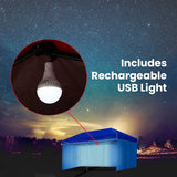 NNEMB Accessory Pack for 6x3m Blue Gazebo, includes Walls, Wheeled Carry Bag, Rechargeable USB Lamp