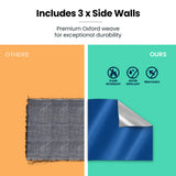 NNEMB Accessory Pack for 6x3m Blue Gazebo, includes Walls, Wheeled Carry Bag, Rechargeable USB Lamp