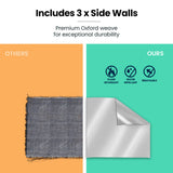NNEMB TRACK Accessory Pack for 6x3m White Gazebo, includes Walls, Wheeled Carry Bag, Rechargeable USB Lamp