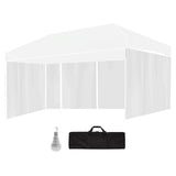 NNEMB TRACK Accessory Pack for 6x3m White Gazebo, includes Walls, Wheeled Carry Bag, Rechargeable USB Lamp
