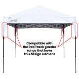 NNEMB TRACK 3x Side Walls for 3x3m Gazebo, White