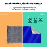 NNEMB 3.6x2.2m Ultra Compact Folding Gazebo, Walls, Carry bag, Portable Outdoor Popup Marquee for Camping Beach, Navy Blue