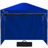 NNEMB 3.6x2.2m Ultra Compact Folding Gazebo, Walls, Carry bag, Portable Outdoor Popup Marquee for Camping Beach, Navy Blue