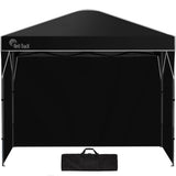 NNEMB 3.6x2.2m Ultra Compact Folding Gazebo, Walls, Carry bag, Portable Outdoor Popup Marquee for Camping Beach, Black