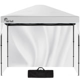 NNEMB 3.6x2.2m Ultra Compact Folding Gazebo, Walls, Carry bag, Portable Outdoor Popup Marquee for Camping Beach, White