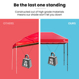 NNEMB 3x3M Folding Gazebo, Outdoor Shade Pop Up Tent Foldable Marquee, with Carry Bag, Red