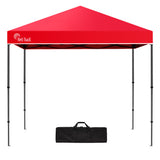 NNEMB 3x3M Folding Gazebo, Outdoor Shade Pop Up Tent Foldable Marquee, with Carry Bag, Red