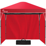 NNEMB 3x3m Ultra Compact Folding Gazebo, Walls, Carry bag, Portable Outdoor Popup Marquee for Camping Beach, Red