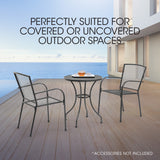 NNEMB 3pc Outdoor Bistro Furniture Set, Table and Chairs Setting for Outside with E-coating