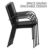 NNEMB 5pc Outdoor Dining Furniture Set, Table and Chairs Setting for Outside with E-coating