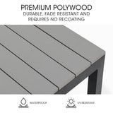 NNEMB 4 pc Outdoor Furniture Setting, 4 Seater Lounge, Chairs and Side Tables, for Outdoors Garden Patio