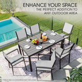 NNEMB 6pc Outdoor Dining Chair Set, for Outside