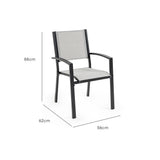 NNEMB 6pc Outdoor Dining Chair Set, for Outside