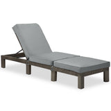 NNEMB Outdoor Sun Lounge, 5 Reclining Positions, Grey