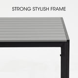 NNEMB 150x90cm Outdoor Dining Table, Rectangular, Furniture for Outside
