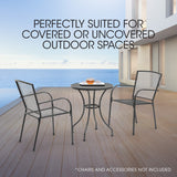 NNEMB 60cm Outdoor Bistro Table, Round, Furniture for Outside with E-coating