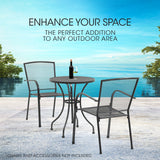 NNEMB 60cm Outdoor Bistro Table, Round, Furniture for Outside with E-coating