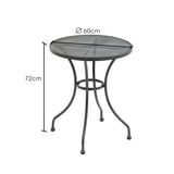 NNEMB 60cm Outdoor Bistro Table, Round, Furniture for Outside with E-coating