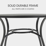 NNEMB 95cm Outdoor Dining Table, Round, Furniture for Outside with E-coating