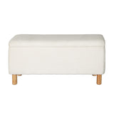 NNEDSZ Artiss Storage Ottoman Blanket Box 99cm Teddy Fabric White
