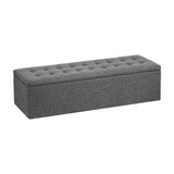 NNEED Storage Ottoman XL Faux Linen Grey