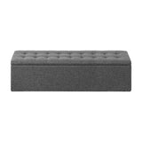NNEED Storage Ottoman XL Faux Linen Grey