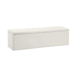NNEED Storage Ottoman XL Faux Sherpa White