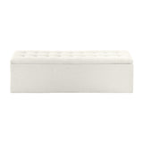 NNEED Storage Ottoman XL Faux Sherpa White