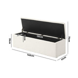 NNEED Storage Ottoman XL Faux Sherpa White