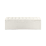 NNEED Storage Ottoman XL Faux Sherpa White