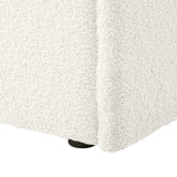 NNEED Storage Ottoman XL Faux Sherpa White