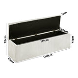 NNEED Storage Ottoman Blanket Box XL Polyester Beige