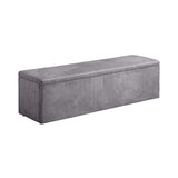 NNEED Storage Ottoman Blanket Box XL Polyester Grey