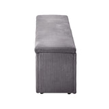 NNEED Storage Ottoman Blanket Box XL Polyester Grey