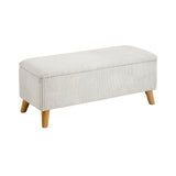 NNEED Storage Ottoman Blanket Box LARGE Polyester Beige