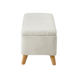 NNEED Storage Ottoman Blanket Box LARGE Polyester Beige