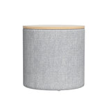 NNEDSZ Artiss Storage Ottoman Blanket Box 40cm Linen Round Grey