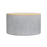 NNEDSZ Artiss Storage Ottoman Blanket Box 60cm Linen Round Grey