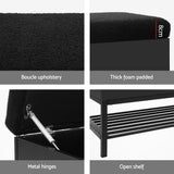 NNEDSZ Artiss Storage Ottoman Blanket Box 110cm Boucle Shelf