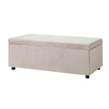 NNEDSZ Storage Ottoman Blanket Box Table 97cm Velvet Taupe