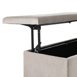 NNEDSZ Storage Ottoman Blanket Box Table 97cm Velvet Taupe